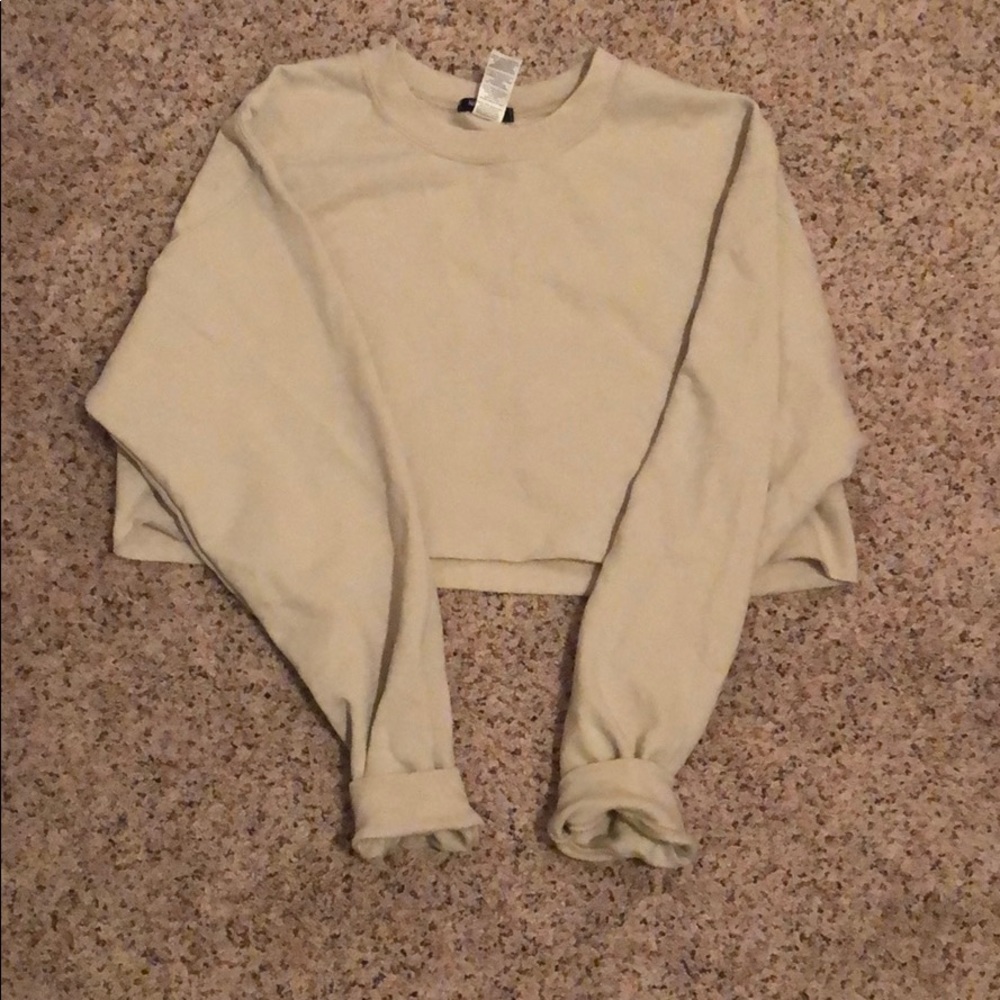 Nastygal cropped crewneck sweater